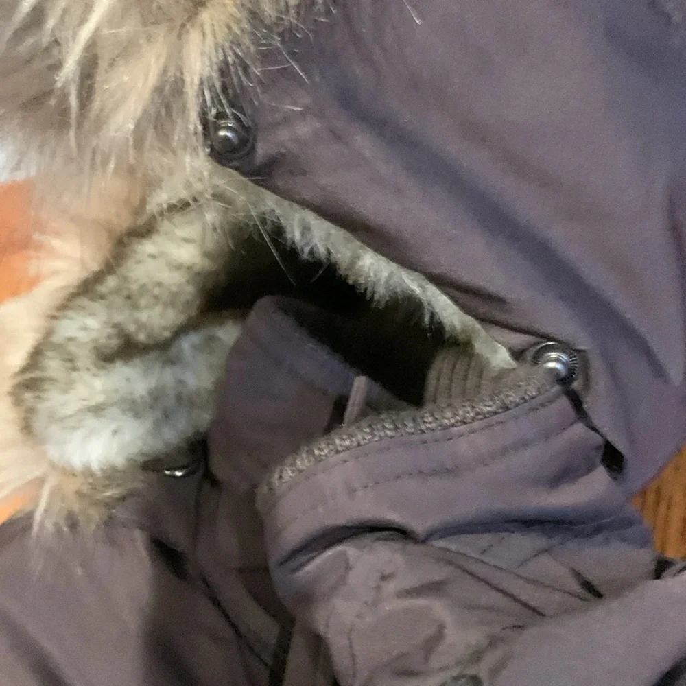 Vanity Brown Puffer Vest with Faux Fur Lining and Hat • Size Small - Picture 8 of 12